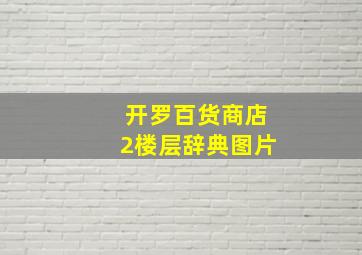 开罗百货商店2楼层辞典图片