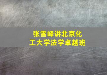 张雪峰讲北京化工大学法学卓越班