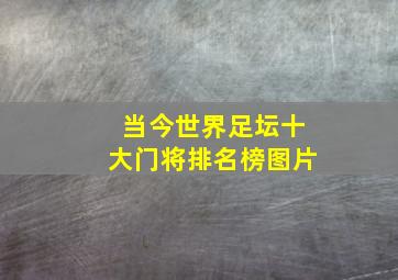 当今世界足坛十大门将排名榜图片