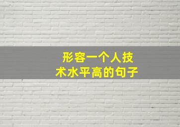 形容一个人技术水平高的句子