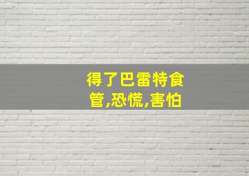 得了巴雷特食管,恐慌,害怕