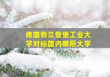 德国勃兰登堡工业大学对标国内哪所大学