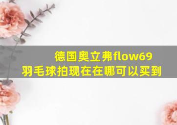 德国奥立弗flow69羽毛球拍现在在哪可以买到