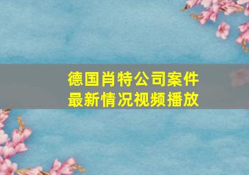 德国肖特公司案件最新情况视频播放