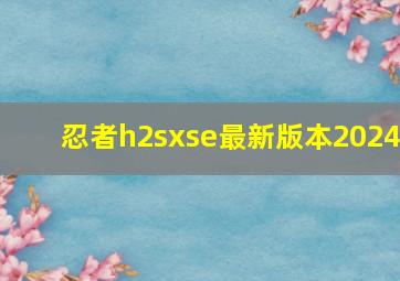 忍者h2sxse最新版本2024