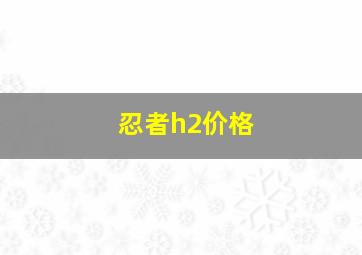 忍者h2价格