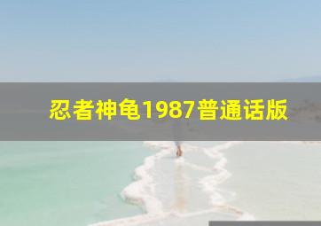 忍者神龟1987普通话版