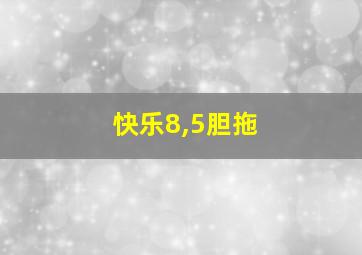 快乐8,5胆拖