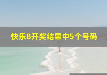 快乐8开奖结果中5个号码