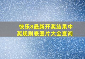 快乐8最新开奖结果中奖规则表图片大全查询