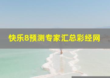 快乐8预测专家汇总彩经网