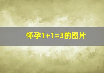 怀孕1+1=3的图片