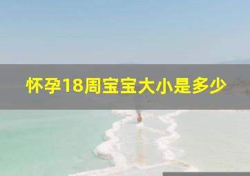 怀孕18周宝宝大小是多少