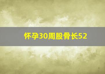 怀孕30周股骨长52