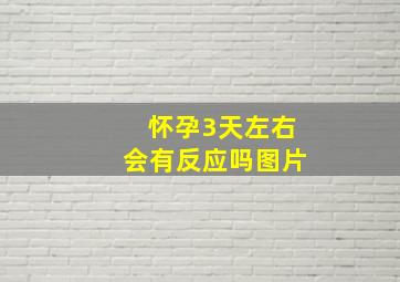 怀孕3天左右会有反应吗图片