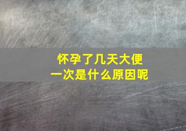 怀孕了几天大便一次是什么原因呢