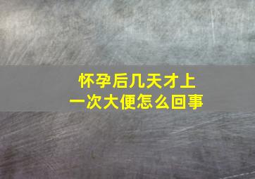 怀孕后几天才上一次大便怎么回事