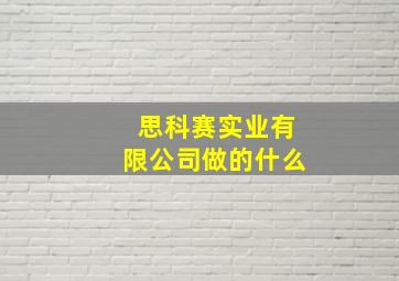 思科赛实业有限公司做的什么