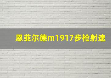 恩菲尔德m1917步枪射速