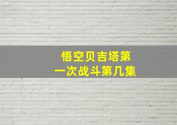 悟空贝吉塔第一次战斗第几集