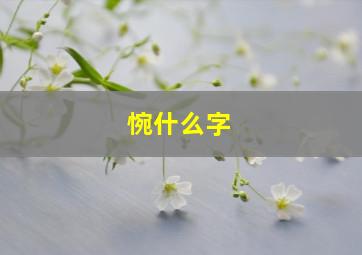 惋什么字