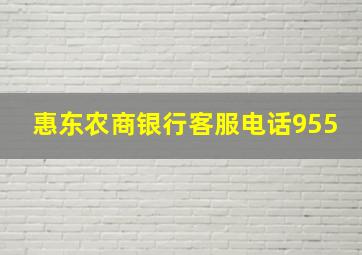 惠东农商银行客服电话955