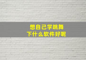 想自己学跳舞下什么软件好呢