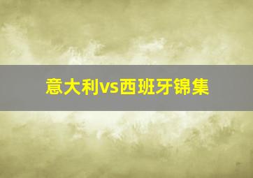 意大利vs西班牙锦集