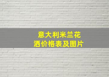 意大利米兰花洒价格表及图片