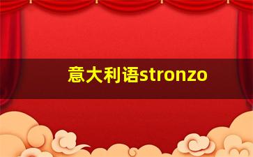 意大利语stronzo