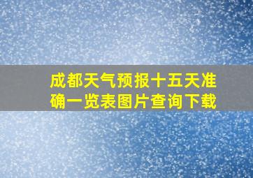 成都天气预报十五天准确一览表图片查询下载