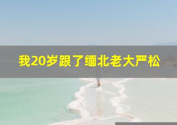 我20岁跟了缅北老大严松