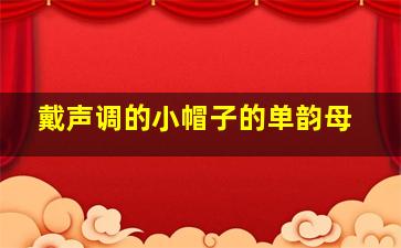 戴声调的小帽子的单韵母