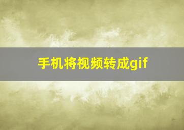 手机将视频转成gif