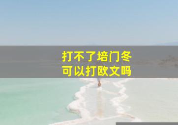 打不了培门冬可以打欧文吗