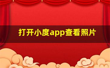 打开小度app查看照片