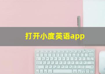 打开小度英语app