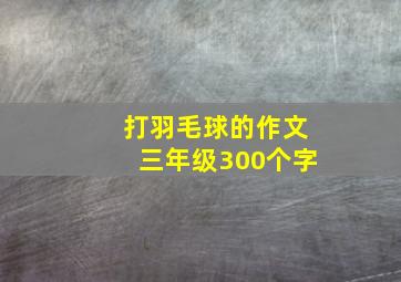 打羽毛球的作文三年级300个字