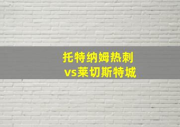 托特纳姆热刺vs莱切斯特城