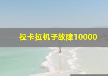 拉卡拉机子故障10000