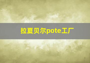 拉夏贝尔pote工厂