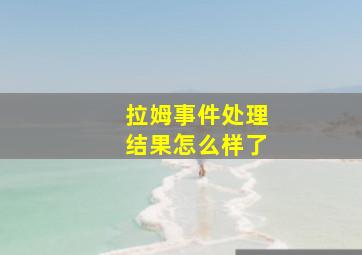 拉姆事件处理结果怎么样了