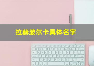 拉赫波尔卡具体名字