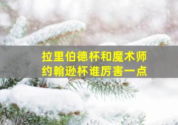 拉里伯德杯和魔术师约翰逊杯谁厉害一点