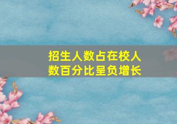 招生人数占在校人数百分比呈负增长