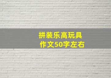 拼装乐高玩具作文50字左右