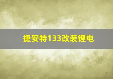 捷安特133改装锂电