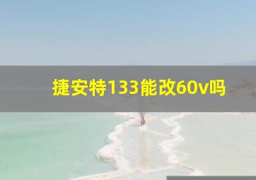 捷安特133能改60v吗