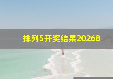 排列5开奖结果20268