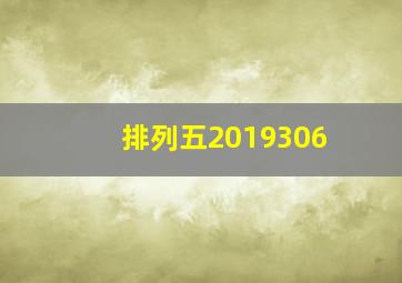 排列五2019306